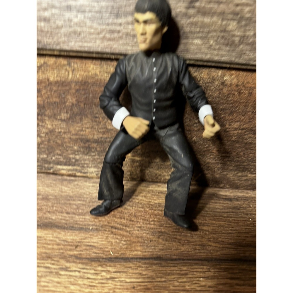 Bruce Lee Action Figure Black‎ Suit Martial Arts Collectible Toy